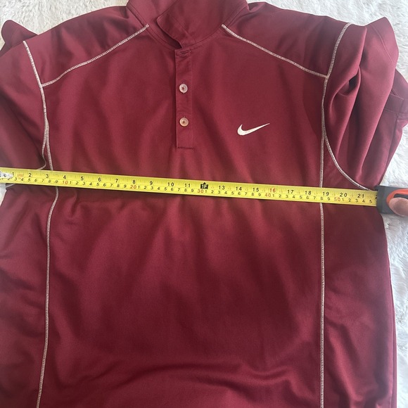 Nike Golf Dri-FIT Polo Shirt Men's XL Short Sleeve Burgundy Polyester - Picture 8 of 8